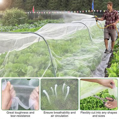 Gartennetz-Set für Hochbeete, Feinmaschige Gartengitterabdeckung für Reihen, Anzuchttunnel-Set mit Bögen, Clips, Insektenschutznetz