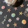 3D Colorful Shell Nail Sticker Starfish Ocean Elements Nail Decoration Summer Beach Ocean Nail Art Stickers Manicure Decals DIY