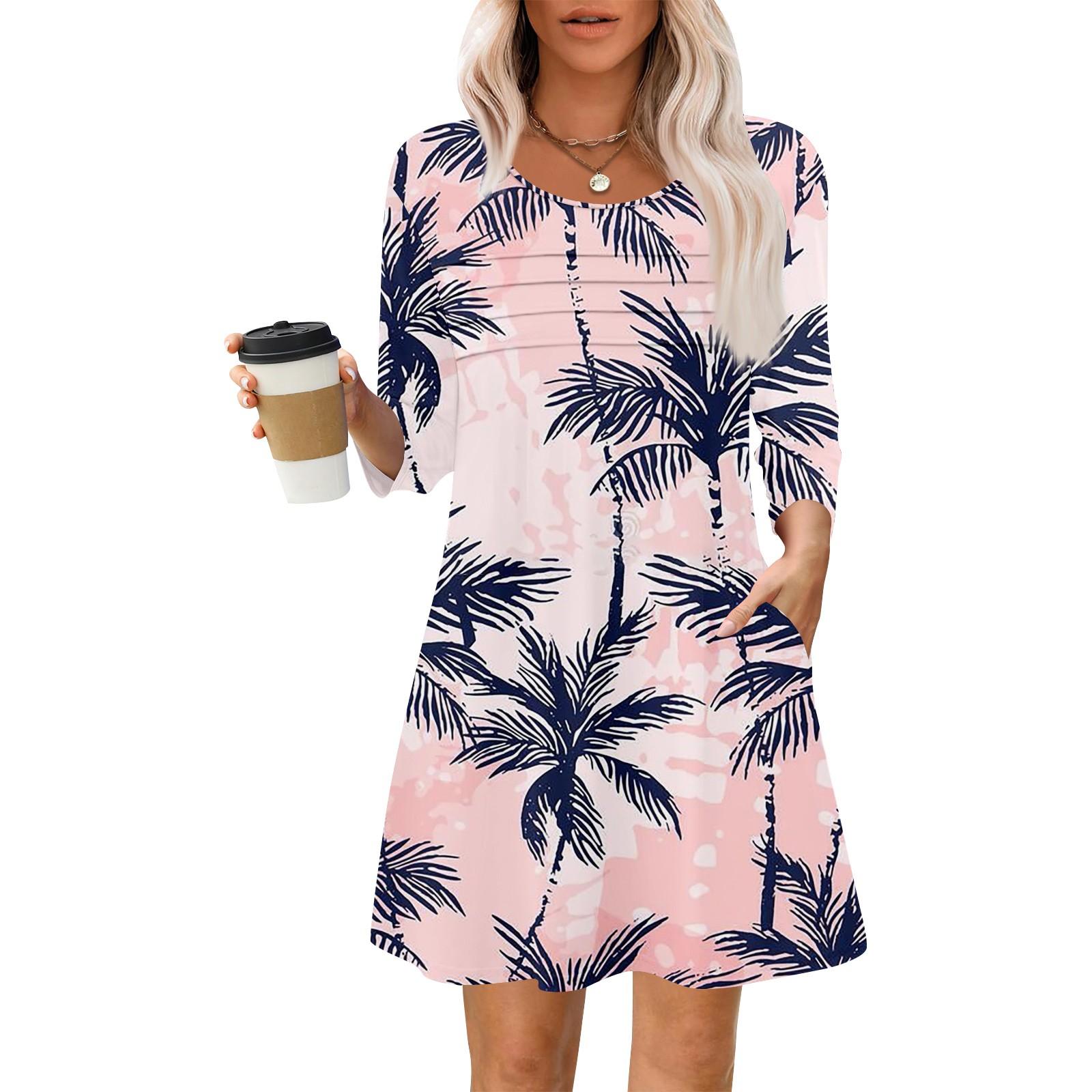 

Женские летние повседневные лепестковые узкие полосатые платья с длинным рукавом и плиссировкой с цветочным принтом XXXL