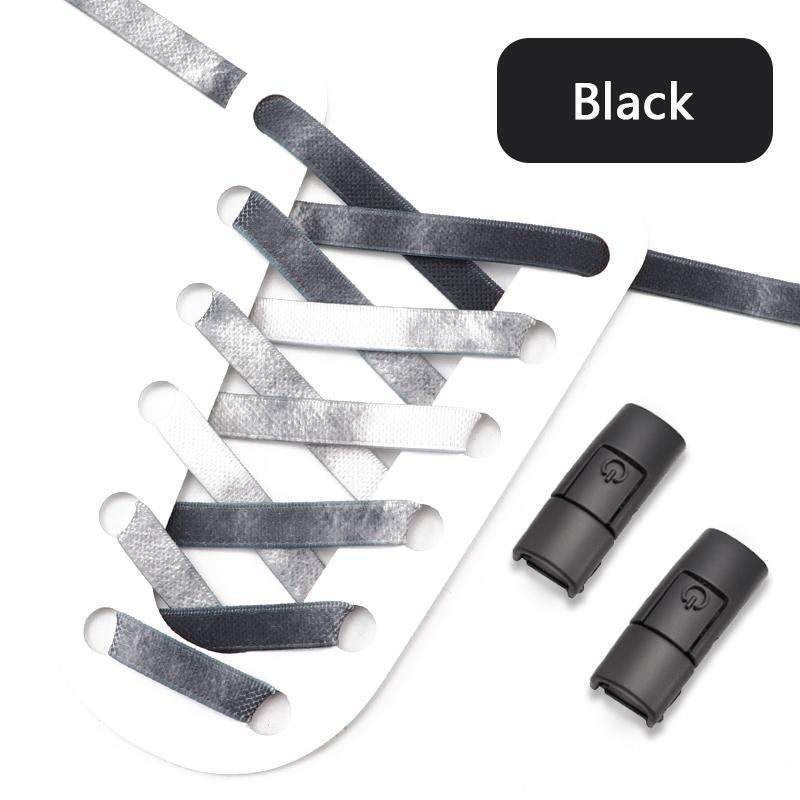 Press Lock Shoelaces No Tie Shoe Laces Without Ties Elastic Laces Sneaker Flat Rainbow Shoelace for Shoes Adults Kids
