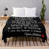 To My Wife Series Flannel Throw Blanket King Queen Size for Bed Sofa Couch Blanket Lightweight Super Soft Warm Gift for Women
