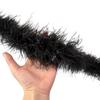 2 Meters Turkey Feather Strip Decoration Performance Dance Decoration Christmas Diy Material 22g Clothing Accessories