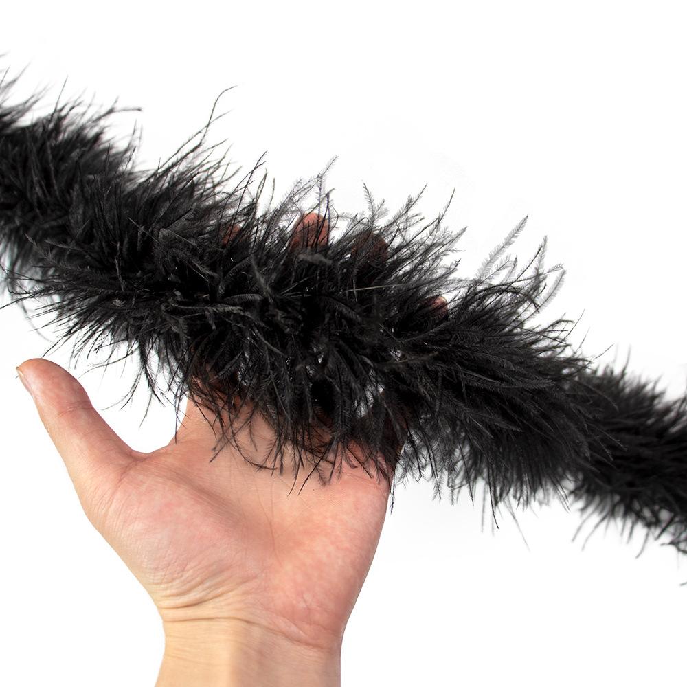 2 Meters Turkey Feather Strip Decoration Performance Dance Decoration Christmas Diy Material 22g Clothing Accessories