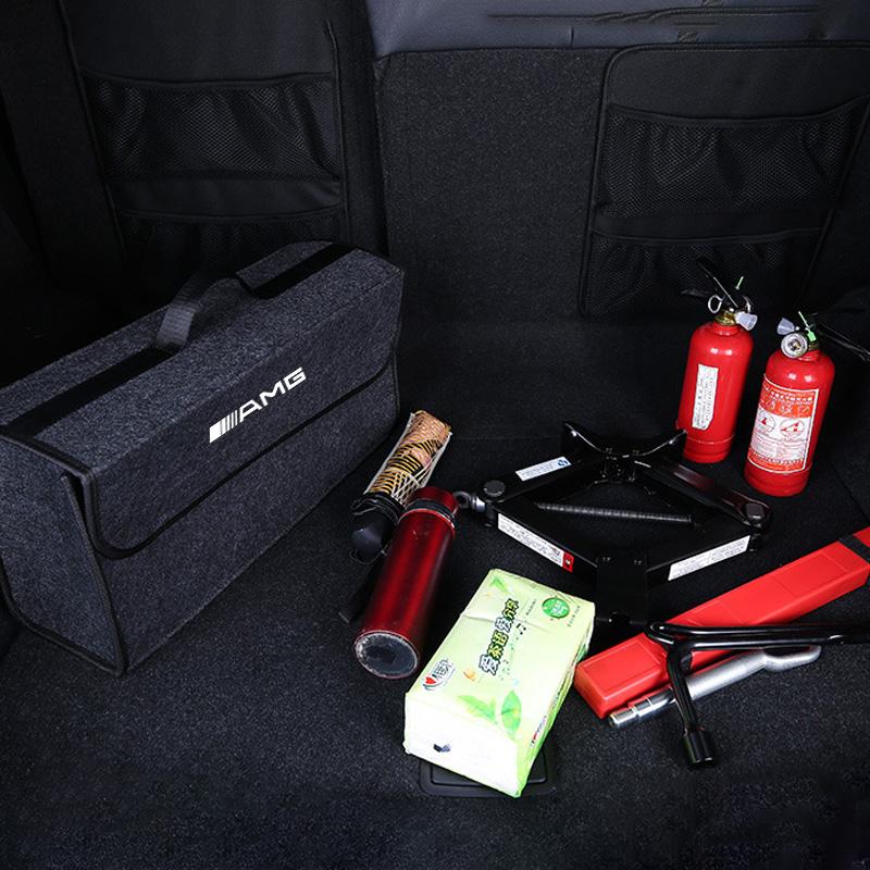 Car Trunk Stowing Tidying Large Capacity Storage Box Bag For MERCEDES BENZ AMG W108 W124 W190 W202 W221 C180 C200 C260 Accessori PI1