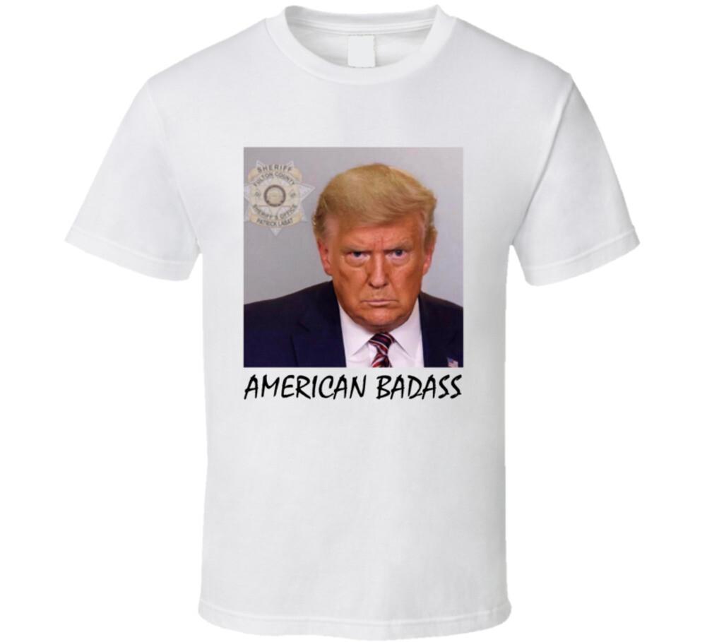 Donald Trump American Badass Mugshot T Shirt S