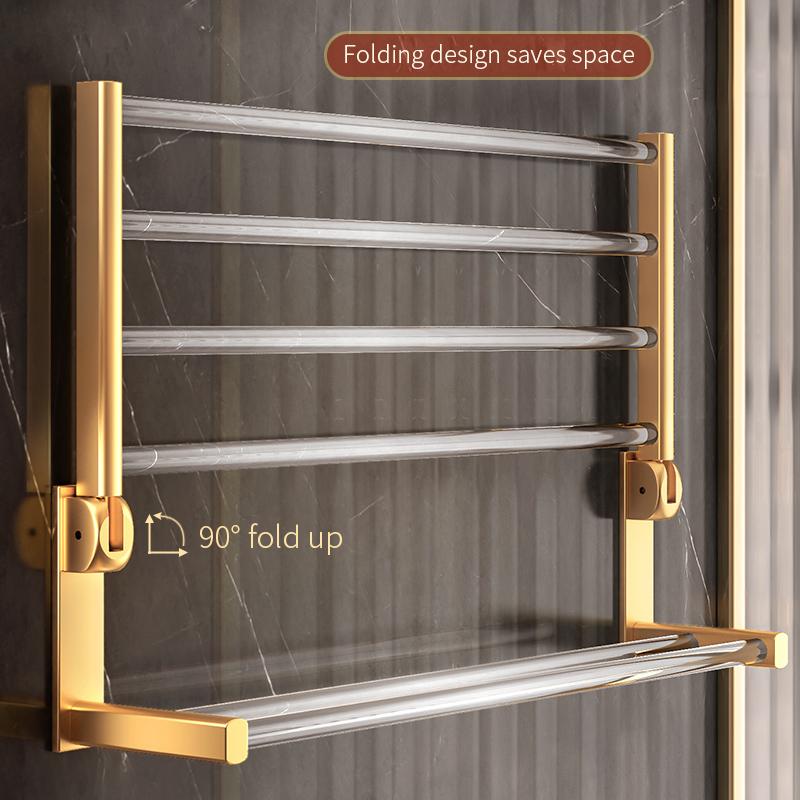 Bathroom Accessories Set Acrylic+Aluminum Alloy Towel Rack Shelf Bar Wall Mounted Toilet Paper Brush Holder Clothes Hook 31000