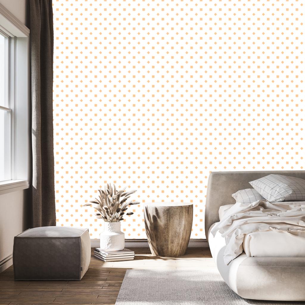 White and cream dots wallpaper, subtle detail for living room and bedroom 50x1000