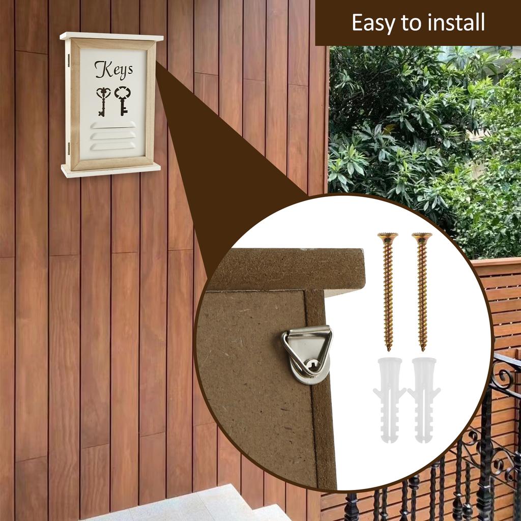 Wall Key Holder House Key Box Cabinet Living Room Wall Hanging Storage Box Home Decor Case Wood Craft Gifts