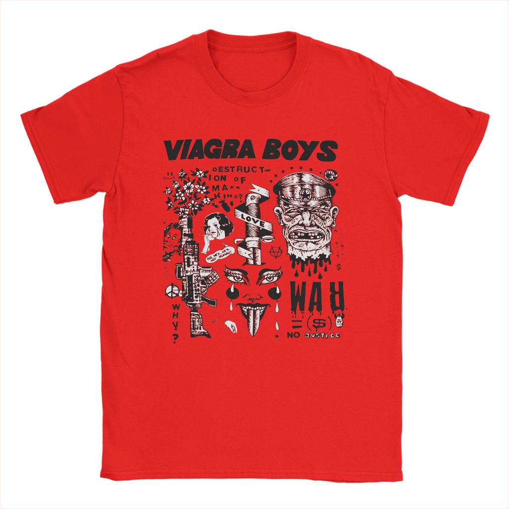 Viagra Boys T Shirt Summer Vintage T-Shirts 100 Cotton Popular Tshirt For Men Short Sleeve Casual Tees