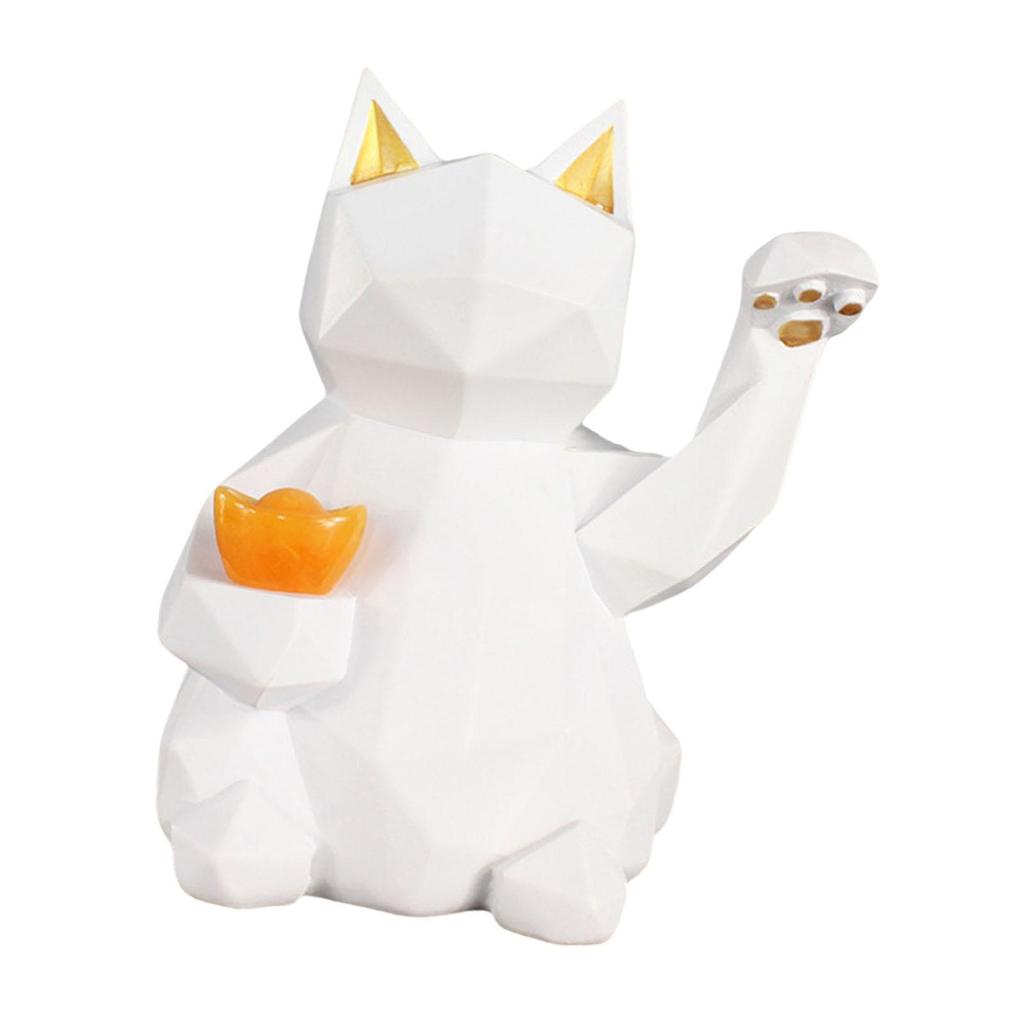 Resin Cat Statue ,Resin ,Cartoon Decoration ,Desktop Ornament, Kitten Figurine, Animal Sculpture for Entrance ,Cabinet