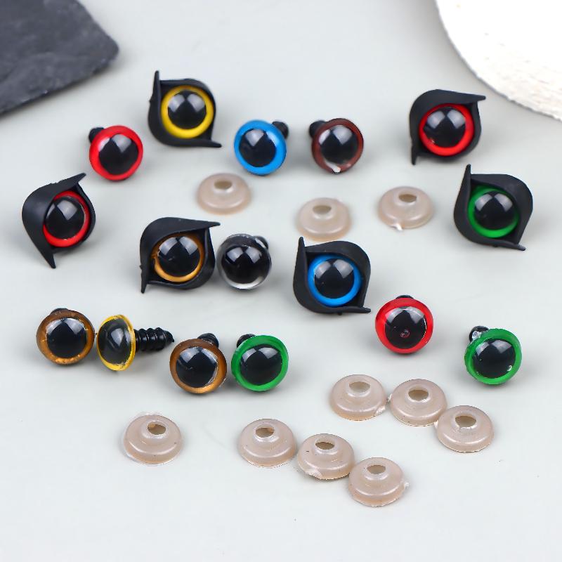100Pcs 12mm Plastic Eyes for Bear Animal Dolls Safety Type with 50Pairs Suitable for Professional DIY Craft Making
