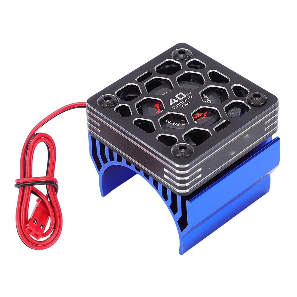RC Cooling Fan with Heatsink Metal Cover Blue 28000rpm 40mm Motor Fan for 1 8 1 10 RC Car