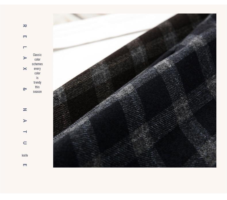 Jupe A-line à carreaux taille haute pour femme Automne/Hiver 2025