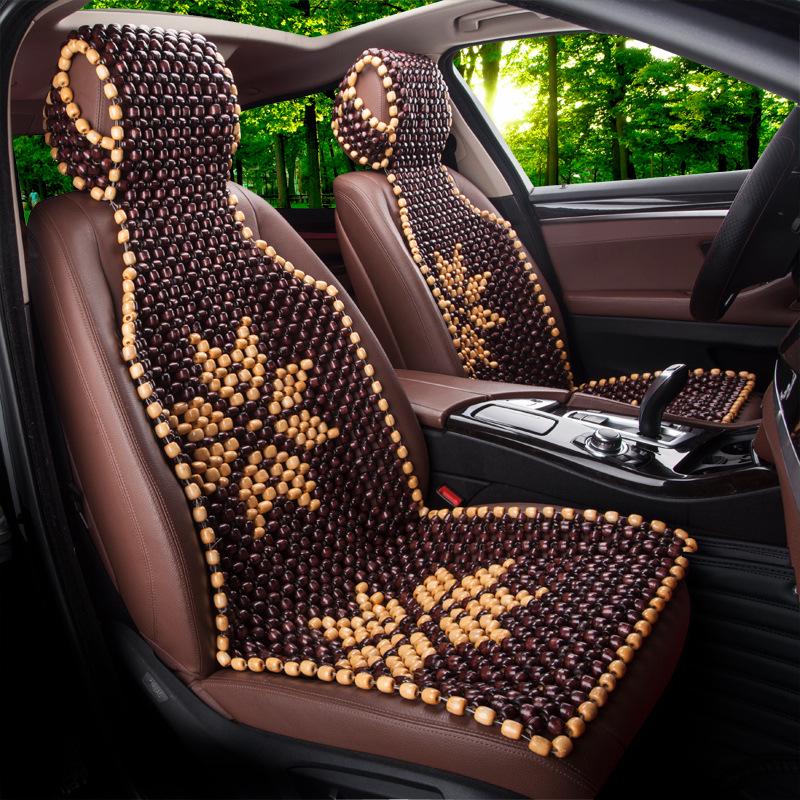 XB161 Universal Summer Wooden Bead Seat Cushion - Breathable, Cool, No Backrest, Four-Season Use