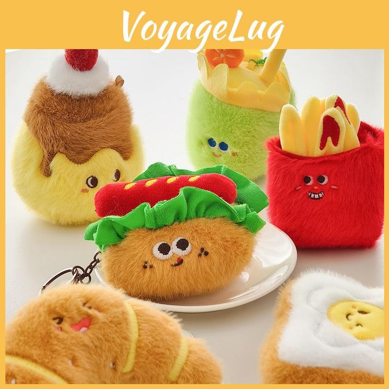 Hamburg Fries Cute Plush Doll Key Chain With Food Shapes For Gifts Collecting