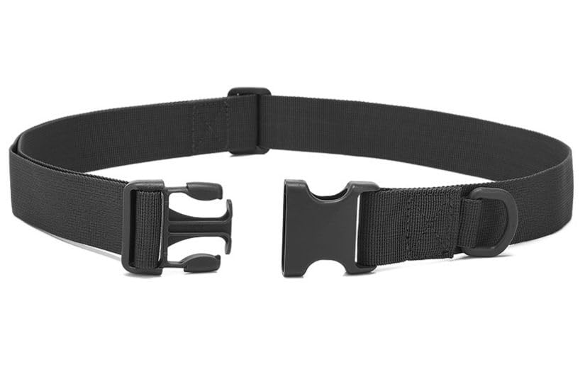 La Tonsai Waist Work Easy Tactical Simple Design for Outdoor and Outdoor Work Belt, Belt, Adjustment, One-Touch Belt, Airsoft, DIY, (Black)