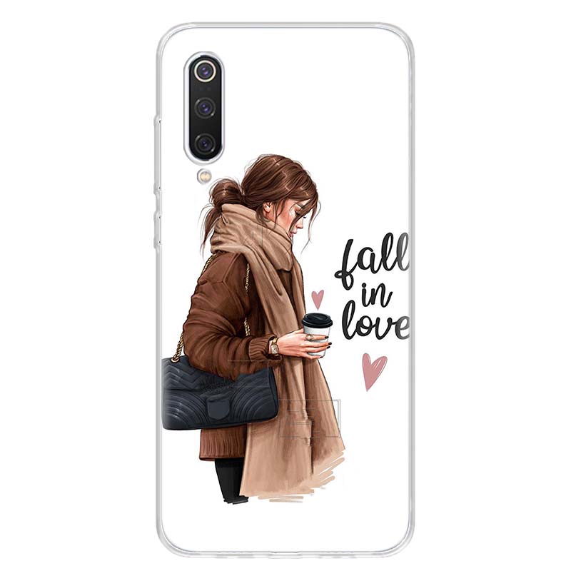 Princess Female Boss Coffee Phone Case For Xiaomi Poco X3 GT X5 X4 NFC M4 Pro M3 M2 F3 F2 F1 Mi Note 10 A3 A2 Lite A1 CC9E Funda