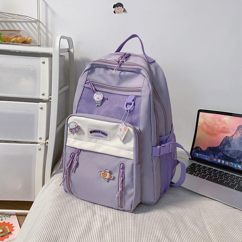 Korean Cartoon Schoolbag for Girls: Stylish Backpack for Elementary to High School Students
