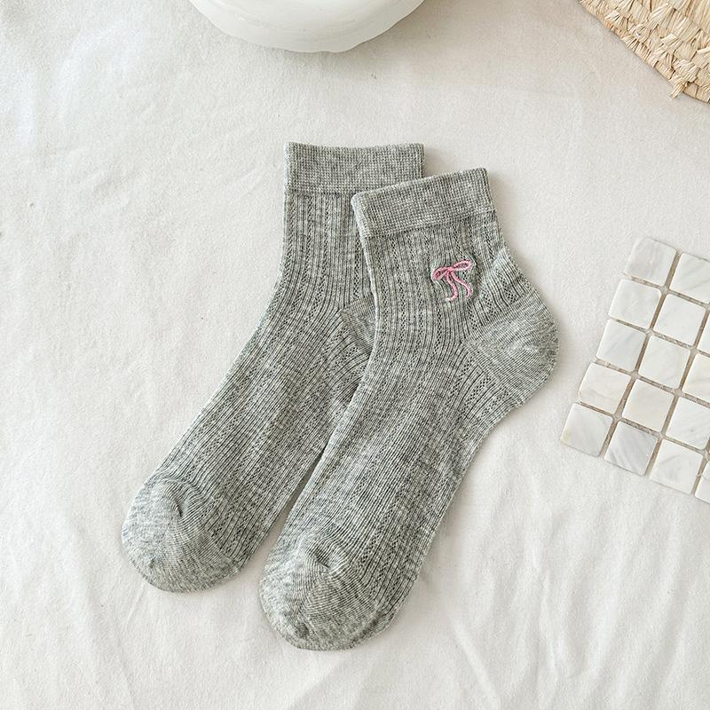 Girls' Short Socks, Ballet Style Thin Spring and Summer Shallow Socks, Girls' Bow Short Tube Mesh Socks, Girls'