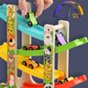 Wooden Animal Model Track Glider Set - 4 Tier Car Ramp Kids Toys Fun Traffic And Animal Themed Games Fun Track Car Puzzle Toys