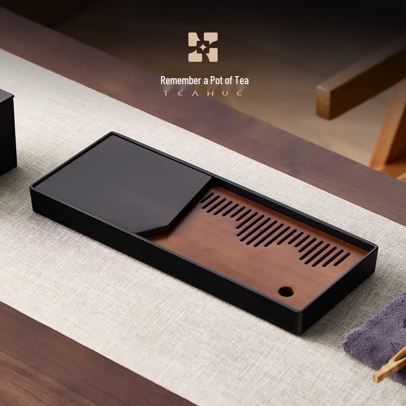 Elegant Melamine Rectangular Tea Tray with Water Storage