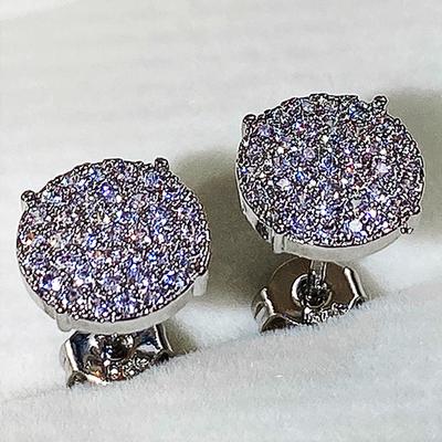 Minimalist Small Stud Earrings with Shiny Cubic Zirconia Stone Statement Earrings for Women Fancy Gift New Trendy Jewelry