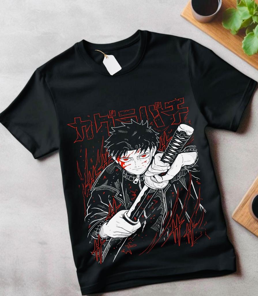 Kagura Bachi T-Shirt Megumi Itadori jjk Sukuna Horror Black Gift Shirt All Size