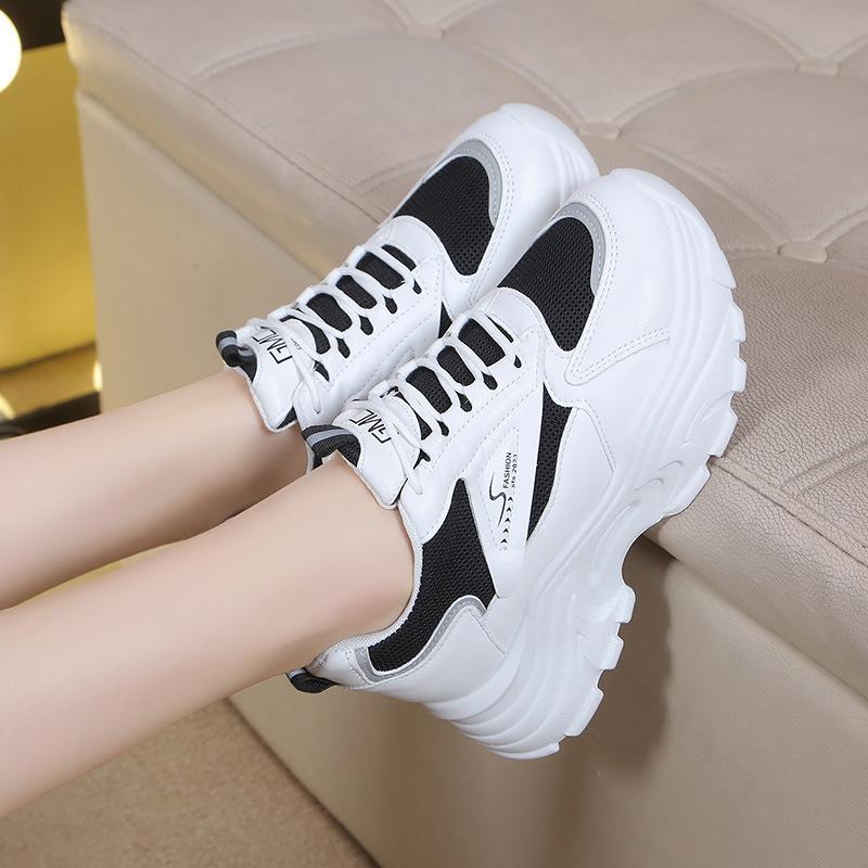 Inner Heightening Dad Shoes Spring and Summer New Comfortable Platform Mesh Casual Sports Shoes