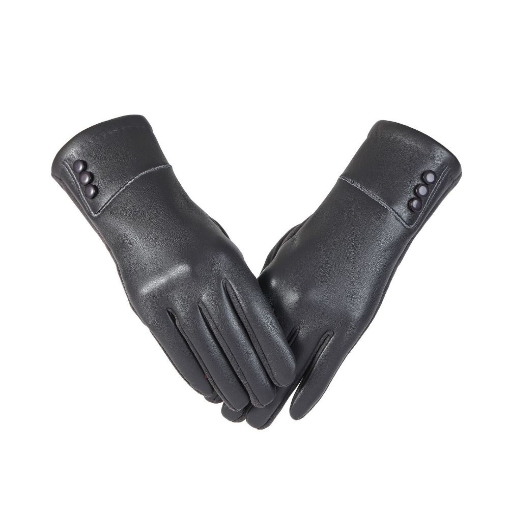 1Pair PU Thermal Gloves Touchscreen Windproof Gloves New Touchscreen Gloves  Outdoor Cycling
