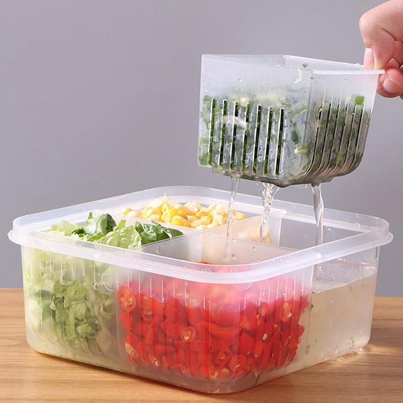 4 mřížky Potraviny Ovoce Úložný box Organizéry do chladničky a mrazničky
