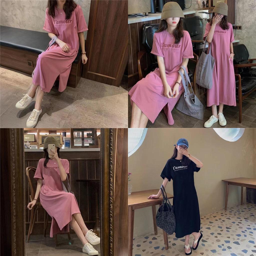 Sommer-Midi-Kleid mit lockerem Schnitt, bedruckt, mit kurzen Ärmeln, für Damen in Übergrößen