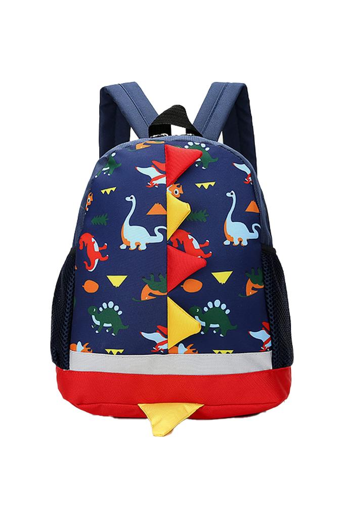 Cute Illustration Dinosaur Backpack Rucksack Backpack School Bag Kindergarten School Lightweight Bag Excursion Gift Blue [HAKSE+LAB]