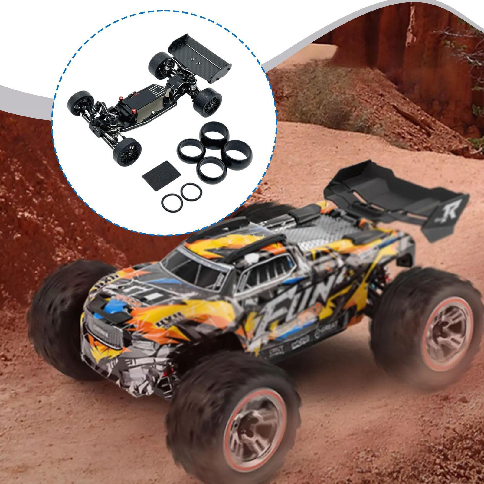 

Car Body Chassis Frame Kit Carbon Fiber Replacement Aluminum Sturdy for 1:24 DIY Accs чорний