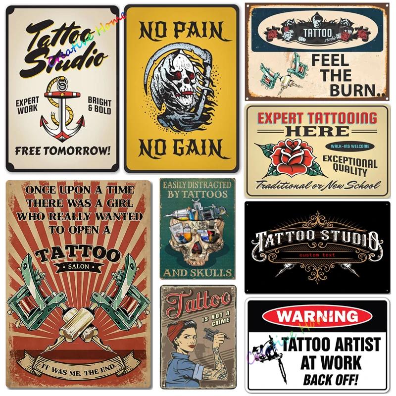 DORA Tin Sign Vintage Poster Tattoo Studio Name Of Company Tin Sign Metal Plaque Shop Bar Pub Coffee Shop Wall Decoration Vintage Metal Plate