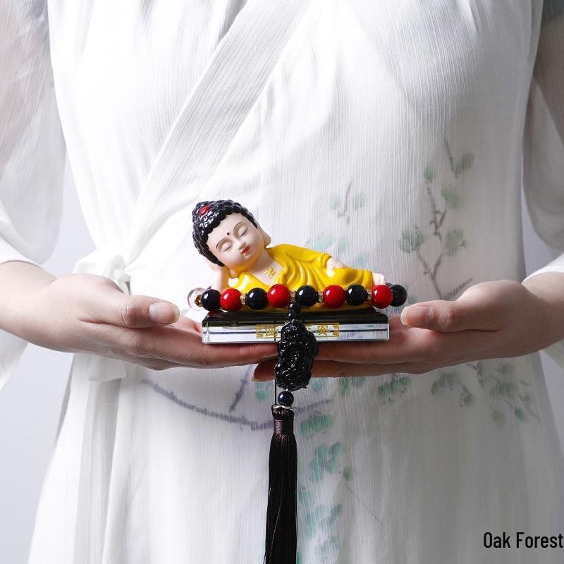 Maitreya Buddha Car Ornament: Creative Center Console Decoration for Safety and Style.