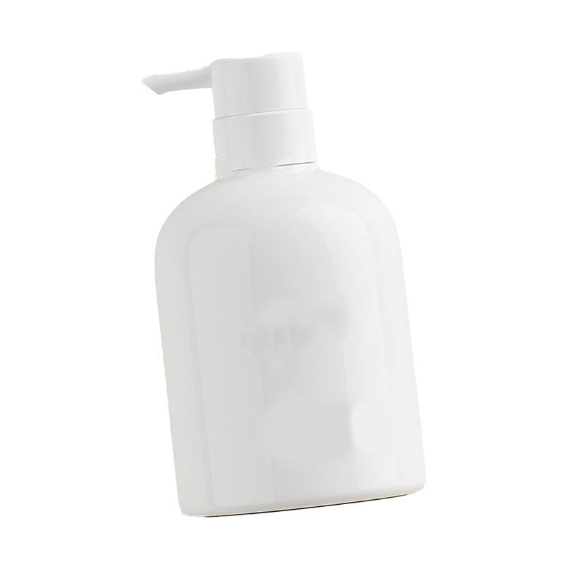 Shampoo Dispenser Bottle Plastic 500ml Large Capacity Home Decoration with Pump for Bathroom White