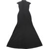 New Autumn/Winter Women's Fashion High Slit Stand Collar Hollow Out Slim Fit Dress