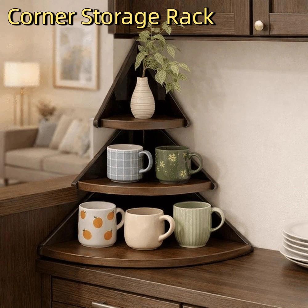 Acrylic Table Corner Display Shelf 3 Layers Tea Cup Holder Creative Mug Organizer for Home