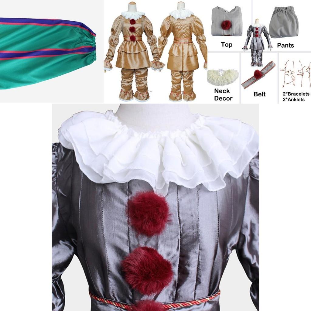 Bright And Durable Pennywise Cosplay Costume For Kids Perfect For Halloween And Role Play
