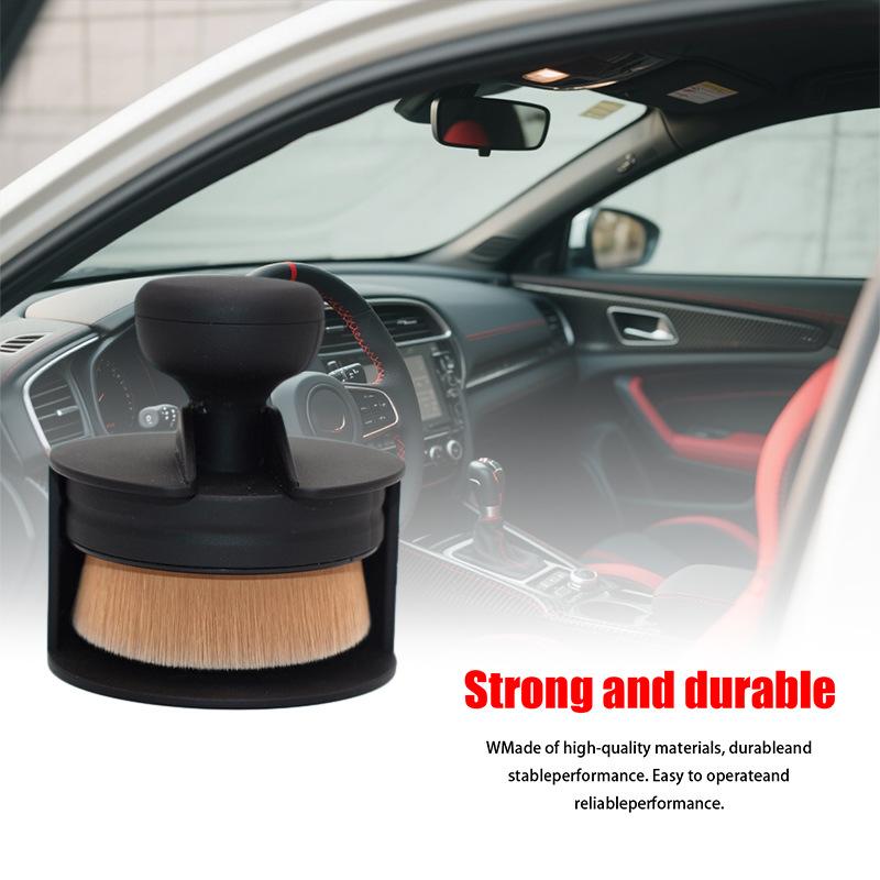 Car Tire Detailing Brush High Density Soft Bristles Sealed Cover For Shine Polish Wax Application