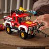 502PCS Red SUV Model Building Blocks Toy Fire Off-road Vehicle Puzzle Bricks Sets Educational Toys Desktop Ornament Gifts