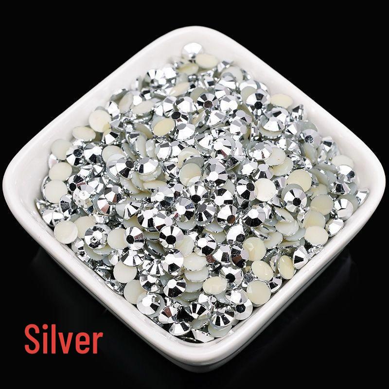 2-6mm Round Flatback Resin Rhinestones for DIY Phone Cases & Nail Art - Imitation Austrian Design