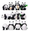 8pcs/set Micro Landscape Creative Cute Bamboo Panda Doll Gardening DIY Decoration Desktop Small Ornaments