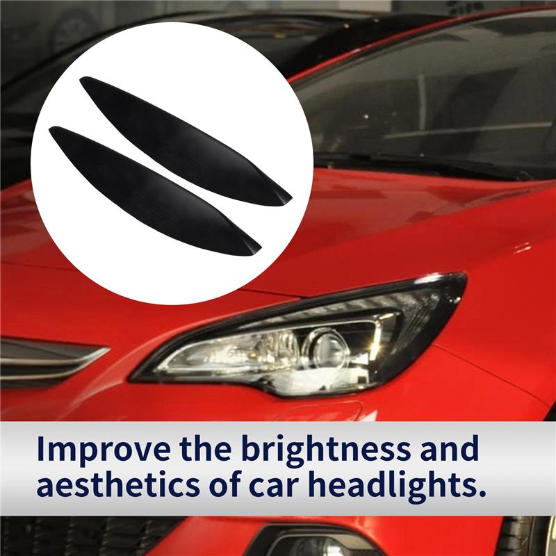 Car Front Headlight Lamp Eyebrows Eyelids Moulding Cover Trims For Opel Vauxhall Astra H MK5 2004 - 2009