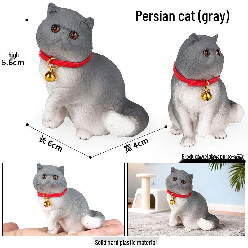 Cross-border Simulation Plush Cat Model - Short-haired, Persian, and Country Cat Desk Ornament