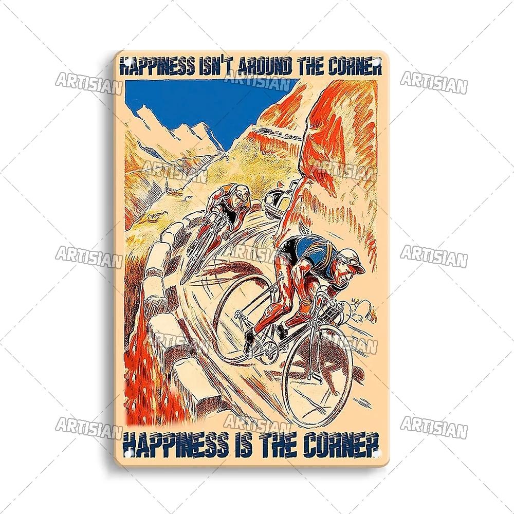 Artisian Cycling Metal Sign Bicycle Tin Plate Bike Decorative Plaque Sport Wall Decor Garage Bar Pub Club Hotel Cafe Kitchen