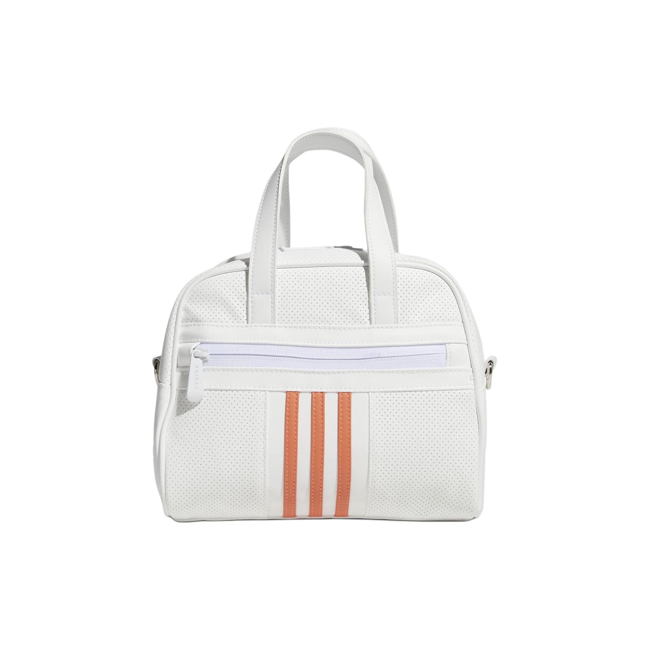 Adidas Logo Zipper Fashion Versatile PU Synthetic Leather Handbag Women Handbags White HT5723 White