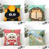Funny And Quirky Party Animals Pillow Case Cotton Linen Fabric Square Zipper Pillowcase Home Decorative Living Room