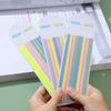 160Pcs PET Color Translucent Thin Long Strip Index Sticker Book Marker Index Tab Reading Note Highlight Key Sentence Sticky Note