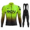 Team Autumn Cycling Jersey Bib Pants Set Ropa Ciclismo Bicycle MTB Clothing Road Bike Suit Men Long Sleeve Bicicleta Set